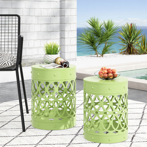 Outdoor Metal S/2 end table