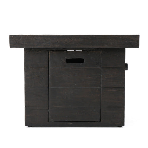 ANCHORAGE 32'' WOOD SQUARE MGO FIRE PIT BROWN - 40,000 BTU