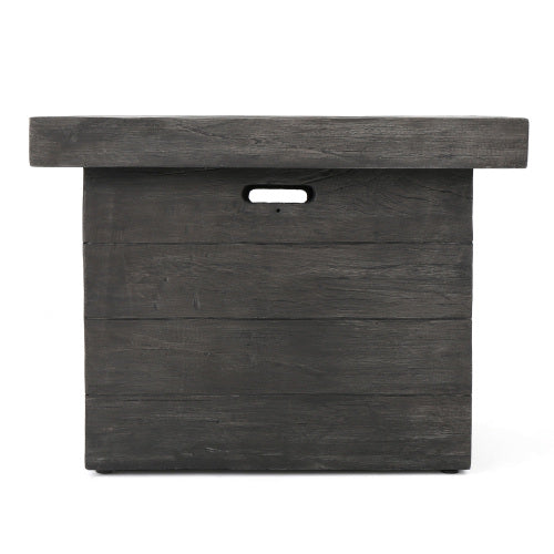 ANCHORAGE 32'' WOOD SQUARE MGO FIRE PIT GREY - 40,000 BTU