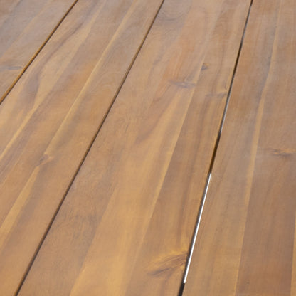 ZION INDUSTRIAL WOOD AND METAL RECTANGULAR DINING TABLE