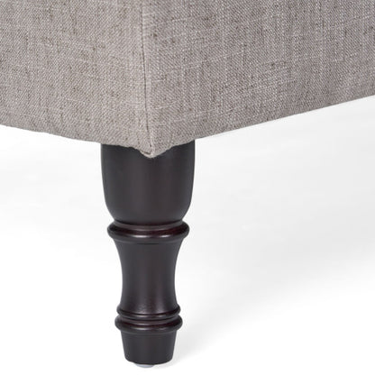 Tufted Storage Ottoman Bench with Solid Wood Legs, 40.94 inch