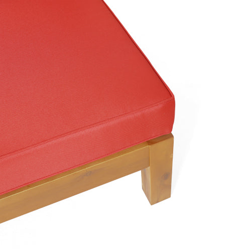 BRAVA X-BACK CORNER BENCH-L WITH COFFEE TABLE, RED