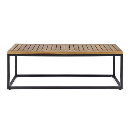 INDUSTRIAL WOOD AND METAL BENCH