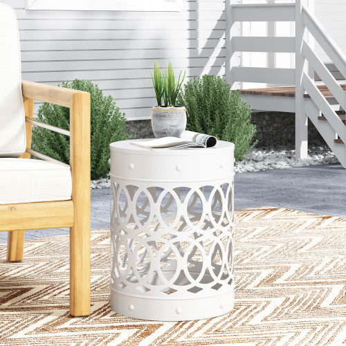 Outdoor Metal end Table -Large