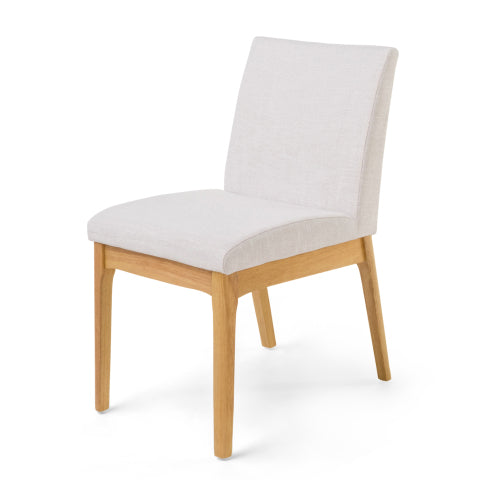 Set of 2 Contemporary Armless Rubberwood Dining Chairs, 300 LBS Weight Capacity