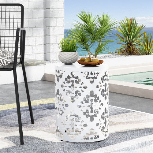 Outdoor Metal end Table -Large