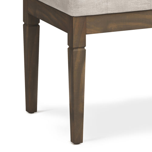 Small Tufted Ottoman Bench - Natural