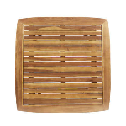 Indoor Square Acacia Wood Dining Table, Teak