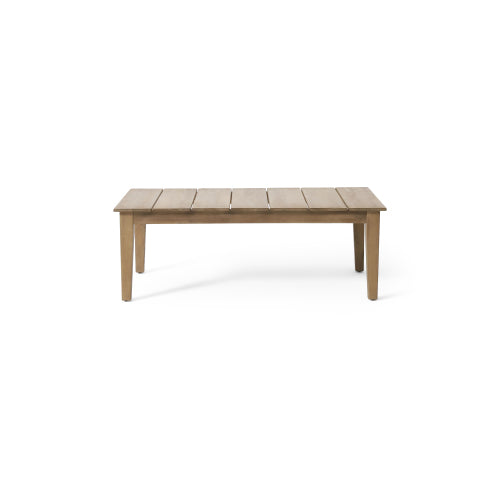 Acacia Wood Outdoor Coffee Table, Light Brown, 14'' H X 23.5'' W X 39.5'' L