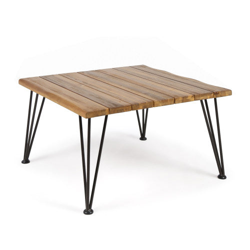 ZION INDUSTRIAL WOOD AND METAL COFFEE TABLE