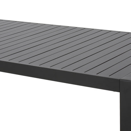 Outdoor Aluminum Dining Table, Black