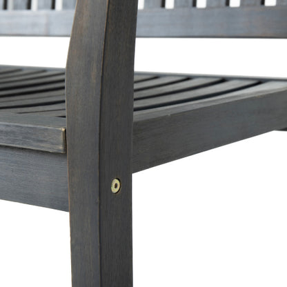 Patio Rocking Loveseat, 2 Person Outdoor rocker Bench, Acacia Wood Patio rocking Loveseat with Armrests, Slatted Seat & Backrest, Porch Rocking Bench for Backyard, Garden