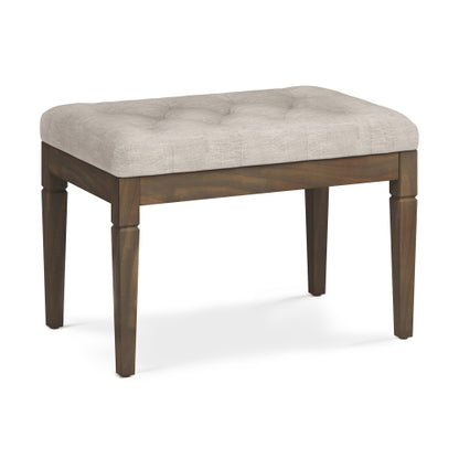Small Tufted Ottoman Bench - Natural