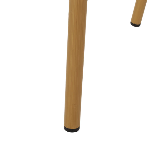 Outdoor PE Ratten and Aluminum French Bistro Chairs, Set of 2, Rusted Red & White, Bamboo Print Finish