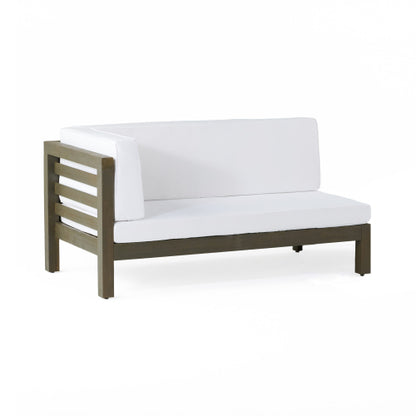 OANA LEFT CORNER BENCH AND COFFEE TABLE, WHITE