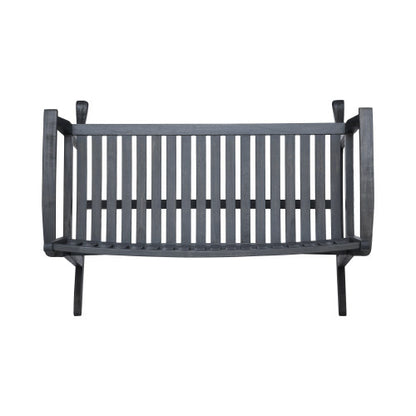 Patio Rocking Loveseat, 2 Person Outdoor rocker Bench, Acacia Wood Patio rocking Loveseat with Armrests, Slatted Seat & Backrest, Porch Rocking Bench for Backyard, Garden