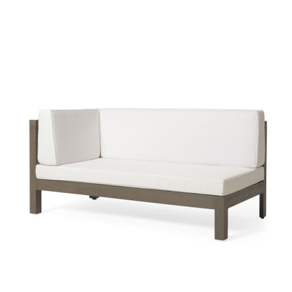 BRAVA X-BACK CORNER BENCH-L WITH COFFEE TABLE , WHITE