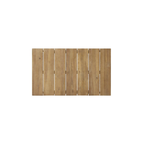 Acacia Wood Outdoor Coffee Table, Light Brown, 14'' H X 23.5'' W X 39.5'' L