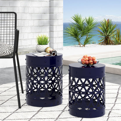 Outdoor Metal S/2 end table