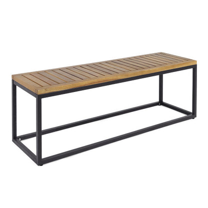 INDUSTRIAL WOOD AND METAL BENCH