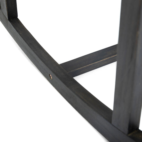 Patio Rocking Loveseat, 2 Person Outdoor rocker Bench, Acacia Wood Patio rocking Loveseat with Armrests, Slatted Seat & Backrest, Porch Rocking Bench for Backyard, Garden