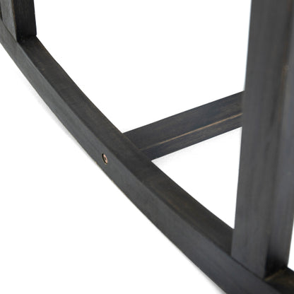 Patio Rocking Loveseat, 2 Person Outdoor rocker Bench, Acacia Wood Patio rocking Loveseat with Armrests, Slatted Seat & Backrest, Porch Rocking Bench for Backyard, Garden