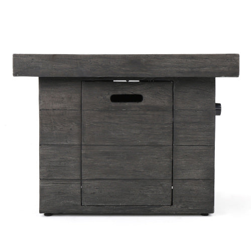 ANCHORAGE 32'' WOOD SQUARE MGO FIRE PIT GREY - 40,000 BTU